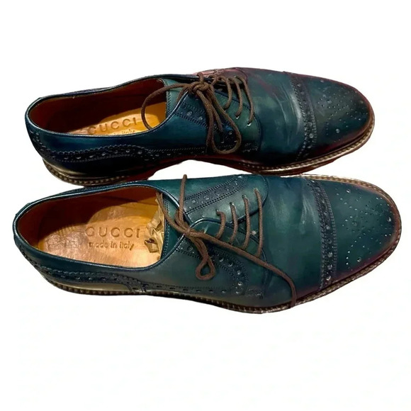 Gucci AUTHENTIC mens green shoes size 7 - Picture 2 of 11